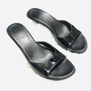 Women’s Callisto Black Open Toe Sandal Heel